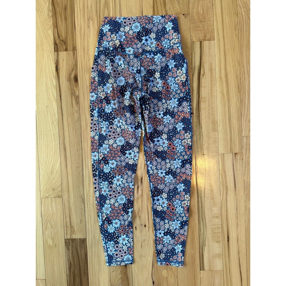 Offline By Aerie Real Me High Waisted 7/8 Leggings Floral Pockets Medium - Picture 5 of 5